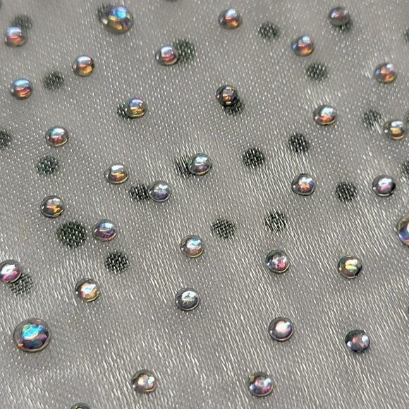 Silver Sheer Scarf Sequin Embellish Organza Scarf- NEW - Picture 9 of 11
